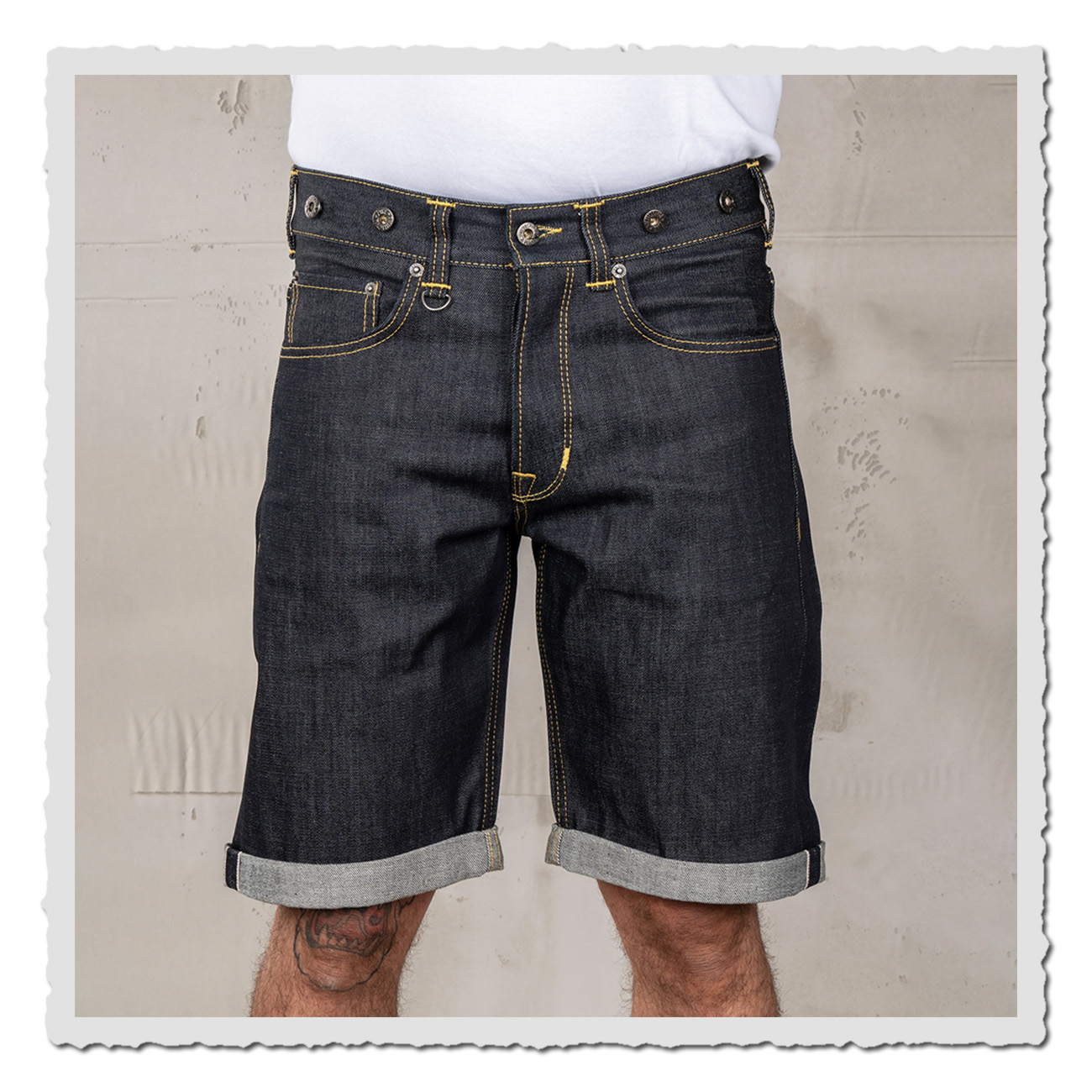 Pike Brothers 1937 Shorts – authentische Heritage-Shorts aus Raw-Denim Baumwolle